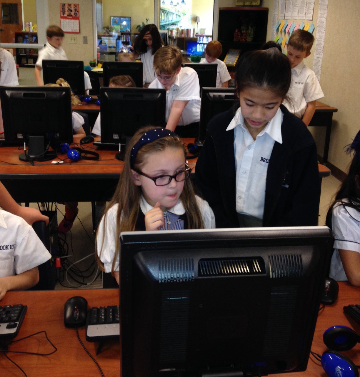 Fourth Graders Assist First Grade Friends in The Lower School Computer ...