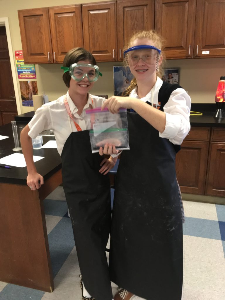 Eighth graders learn about chemical changes The Brook Hill School