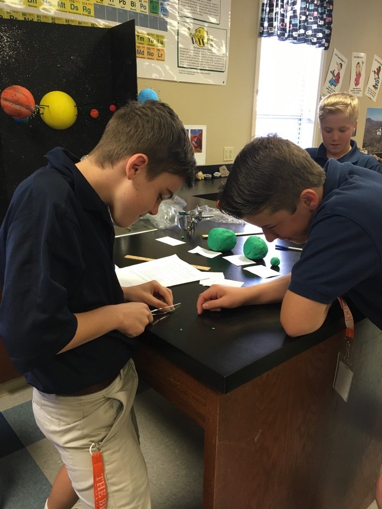 Sixth grade science uses Play-Doh to build a solar system model - The ...